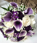 Purple Cala Lily Bridesmaid Bouquet