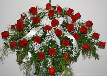 Classic Red Rose Casket Spray 