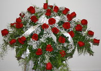 Classic Red Rose Casket Spray