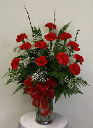 Dozen Red Carnations 