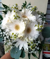 Gerbera Daisy White Bouquet 