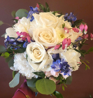 Silver Dollar White Rose Bouquet